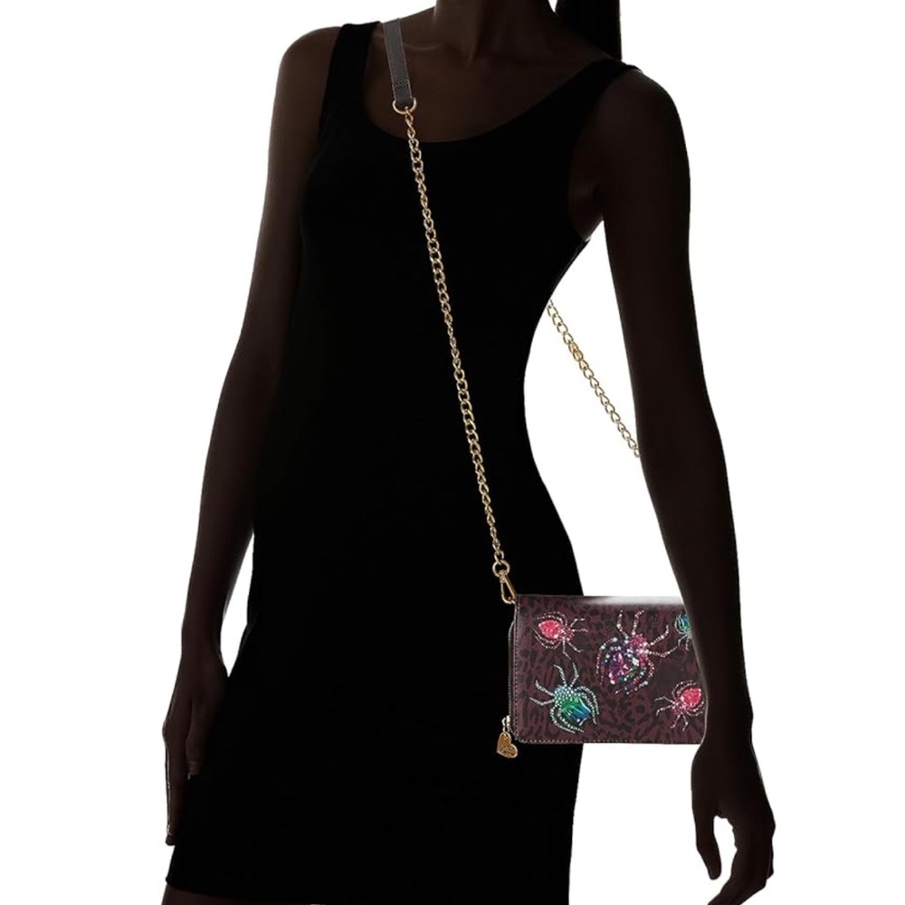 NWT Betsey Johnson🕷️ Spider Crossbody with Removable Chain - Picture 2 of 11